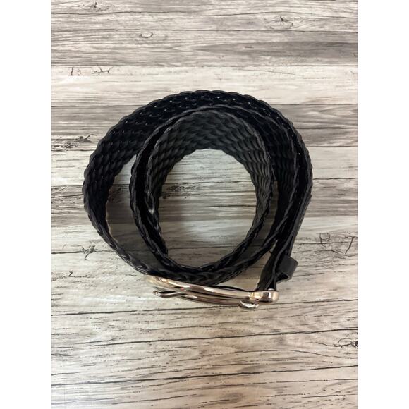 Michael Kors Braided Leather Belt - Women's 43" Black - Picture 3 of 7